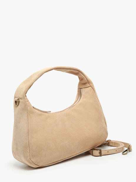 Handtassen Velvet Leder Milano Beige velvet VE24114 ander zicht 2