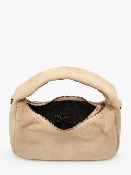 Handtassen Velvet Leder Milano Beige velvet VE24114 ander zicht 3