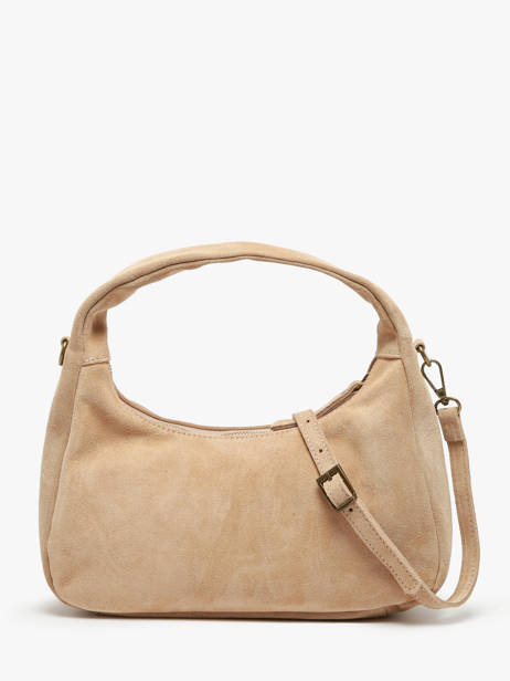 Handtassen Velvet Leder Milano Beige velvet VE24114 ander zicht 4