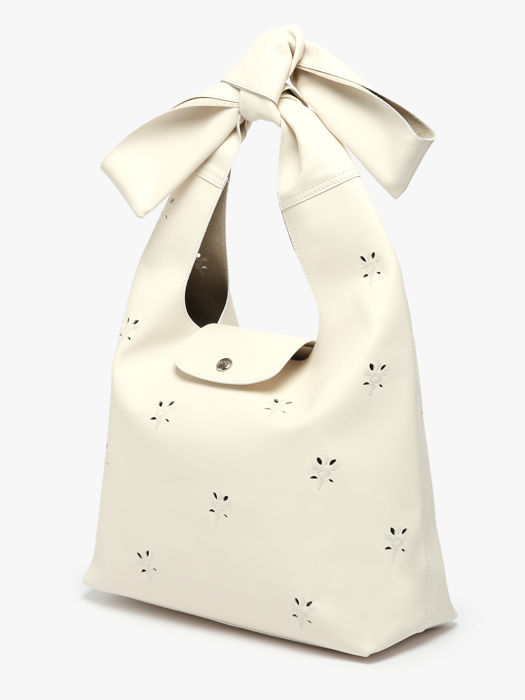 Longchamp Le pliage broderie anglaise Schoudertas Beige