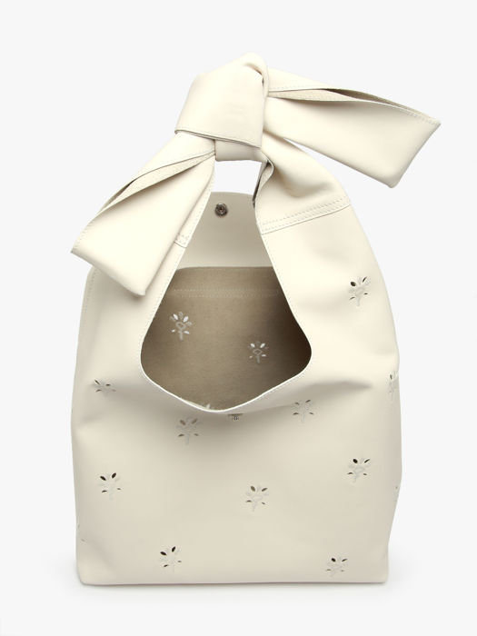 Longchamp Le pliage broderie anglaise Schoudertas Beige