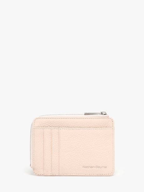 Portemonnee Met Kaarthouder Leder Nathan baume Roze original n 217N ander zicht 2