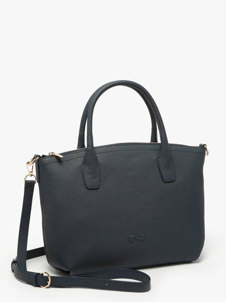 Handtas Tiny Leder Nathan baume Blauw victoria 88 ander zicht 2