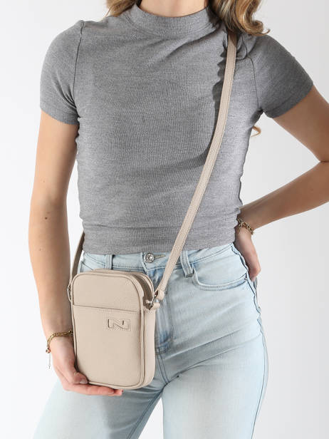 Cross Body Tas N City Leder Nathan baume Beige n city 5 ander zicht 1