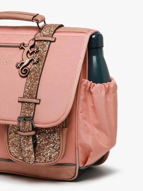 Boekentas Kinderen 3 Compartimenten Cameleon Roze vintage fantasy CA41 ander zicht 5