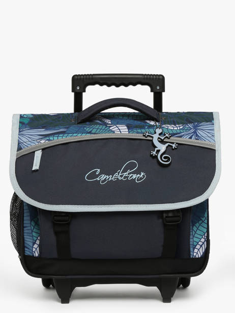 Boekentas Op Wieltjes Kind 2 Compartimenten Cameleon Blauw actual CR38