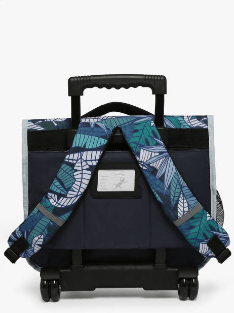 Boekentas Op Wieltjes Kind 2 Compartimenten Cameleon Blauw actual CR38 ander zicht 4