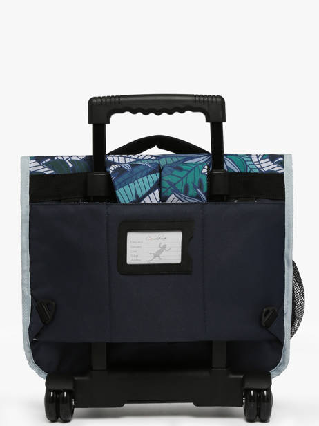 Boekentas Op Wieltjes Kind 2 Compartimenten Cameleon Blauw actual CR38 ander zicht 5