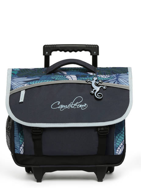 Boekentas Op Wieltjes Kind 2 Compartimenten Cameleon Blauw actual CR38 ander zicht 7