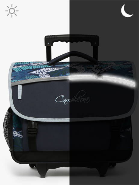 Boekentas Op Wieltjes Kind 2 Compartimenten Cameleon Blauw actual CR38 ander zicht 8