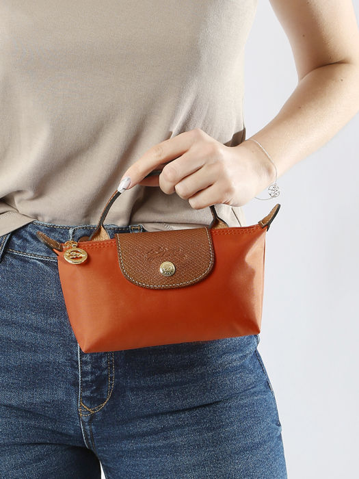 Longchamp Le pliage original Clutch Oranje