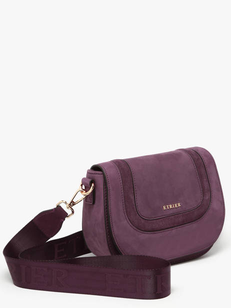 Cross Body Tas S Lasso Leder Etrier Violet lasso ELAS152S ander zicht 2