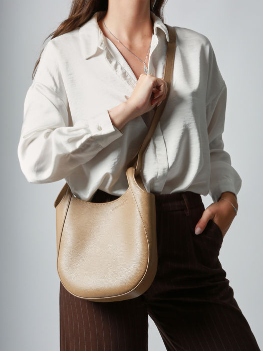 Longchamp Le foulonné Cross bodytas Beige