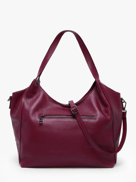 Schoudertas Caviar Leder Milano Violet caviar CA25061 ander zicht 4