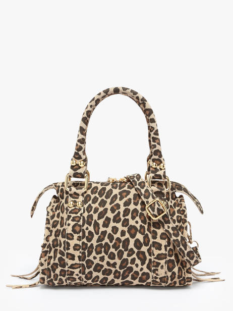 Cross Body Tas Velvet Leopardo Leder Milano Beige velvet leopardo VL24093 ander zicht 4