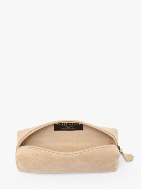 Etui Velvet Leder Milano Beige velvet VE22116 ander zicht 1