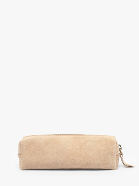 Etui Velvet Leder Milano Beige velvet VE22116 ander zicht 2
