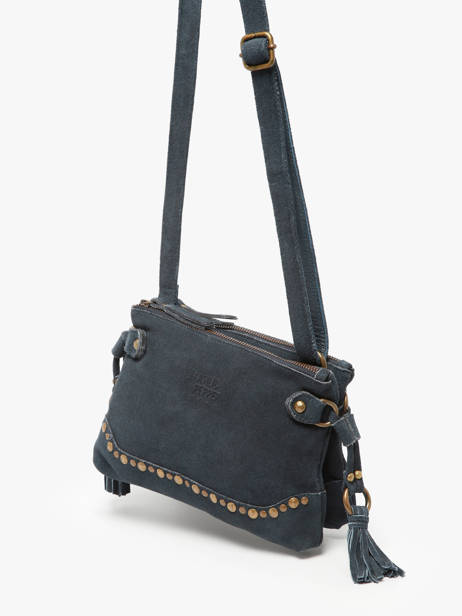 Cross Body Tas Houston Leder Basilic pepper Blauw houston BHOU82 ander zicht 2