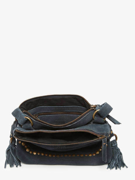 Cross Body Tas Houston Leder Basilic pepper Blauw houston BHOU82 ander zicht 3