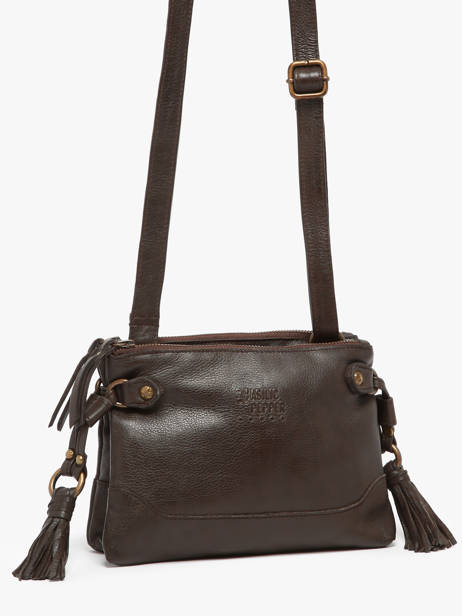 Cross Body Tas Cow Leder Basilic pepper Bruin cow BCOW82 ander zicht 2