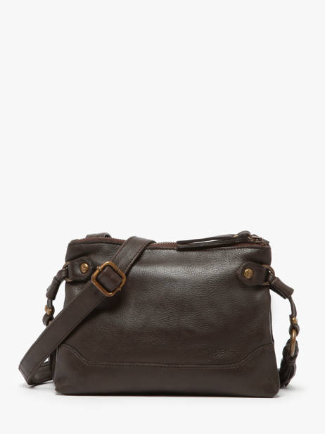 Cross Body Tas Cow Leder Basilic pepper Bruin cow BCOW82 ander zicht 4