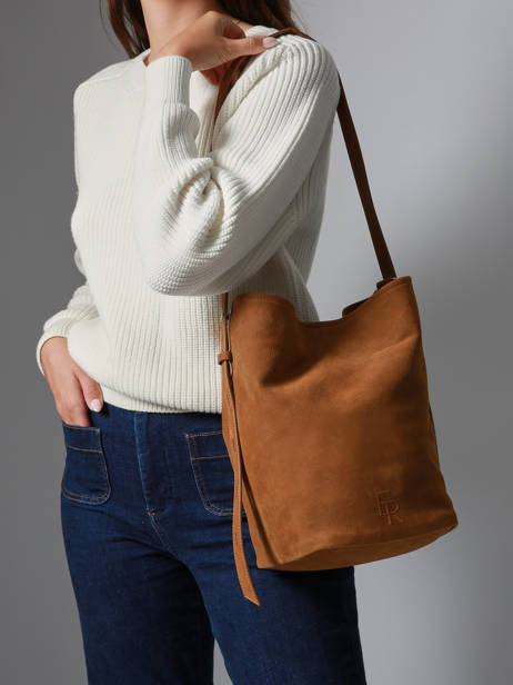 Schouder Tas Rugzak M Cavalier Nubuck Leder Etrier Beige cavalier nubuck ECAN126M ander zicht 1