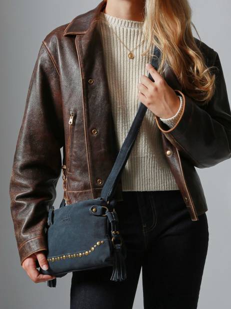 Cross Body Tas Houston Leder Basilic pepper Blauw houston BHOU82 ander zicht 1