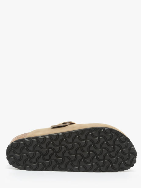 Slippers Boston Big Buckle Uit Leder Birkenstock Beige accessoires 1030425 ander zicht 4