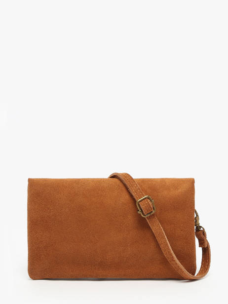 Cross Body Tas Velvet Leder Milano Bruin velvet VE23067 ander zicht 4