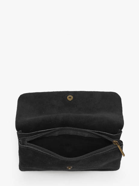 Cross Body Tas Velvet Leder Milano Zwart velvet VE23067 ander zicht 3