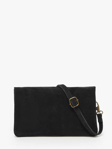 Cross Body Tas Velvet Leder Milano Zwart velvet VE23067 ander zicht 4