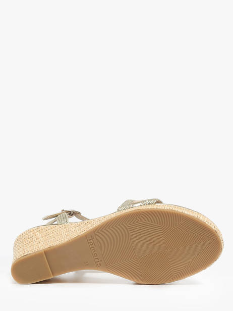Sandalen Met Sleehak Uit Leder Tamaris Goud women 44 ander zicht 4
