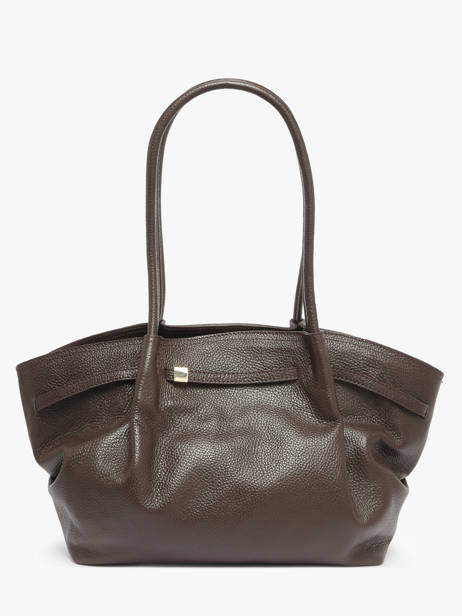 Schoudertas Caviar Leder Milano Bruin caviar CA25062
