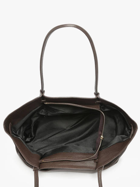 Schoudertas Caviar Leder Milano Bruin caviar CA25062 ander zicht 3