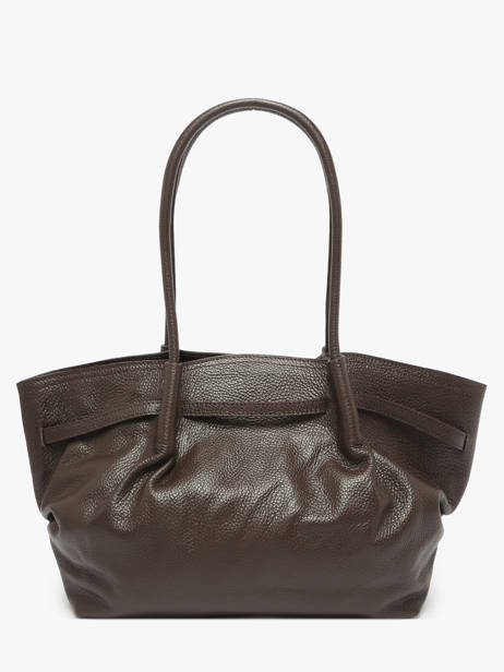 Schoudertas Caviar Leder Milano Bruin caviar CA25062 ander zicht 4