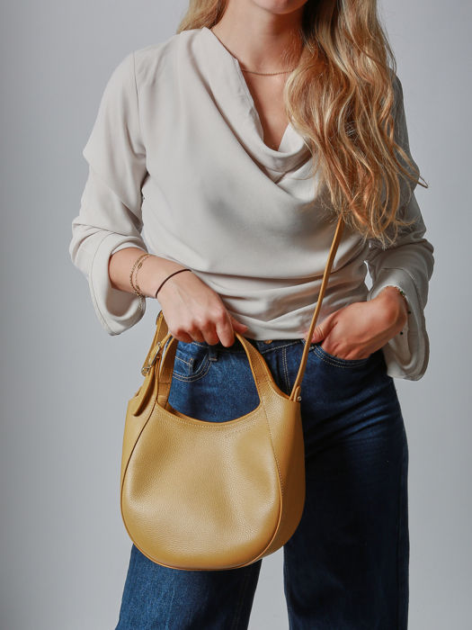 Longchamp Le foulonné Handtas Geel