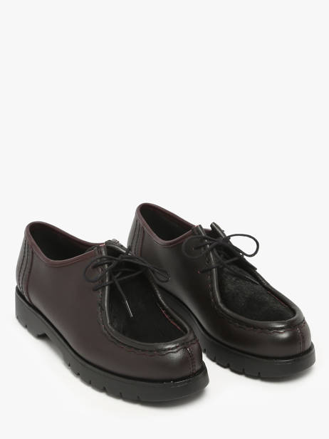 Derby Veterschoenen Uit Leder Kleman Rood women PADRINI ander zicht 2