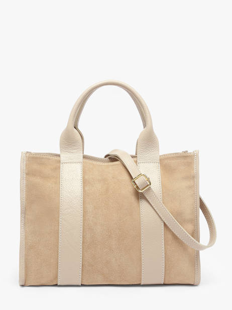 Handtas Velvet Caviar Leder Milano Beige velvet caviar VC25063 ander zicht 4