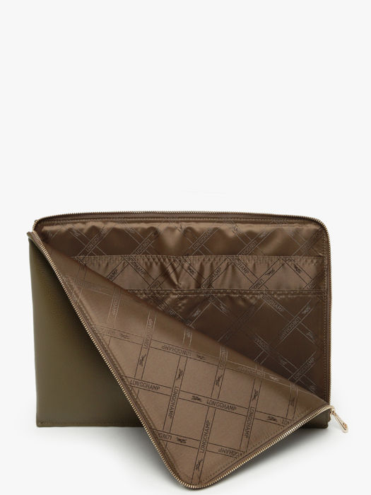 Longchamp Le foulonné Papierhouder Groen