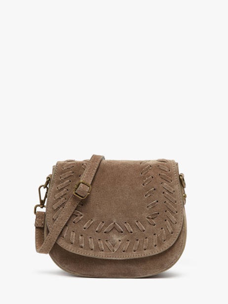 Cross Body Tas Velvet Leder Milano Beige velvet VE25062