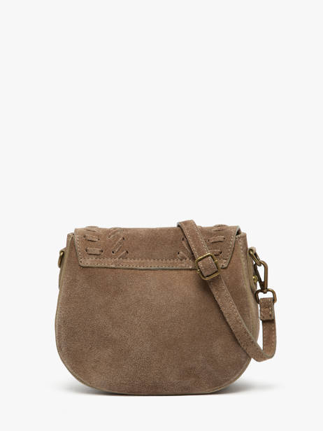 Cross Body Tas Velvet Leder Milano Beige velvet VE25062 ander zicht 4