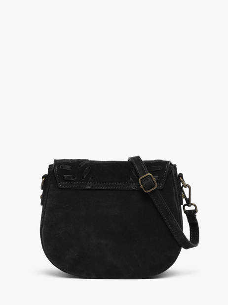 Cross Body Tas Velvet Leder Milano Zwart velvet VE25062 ander zicht 4