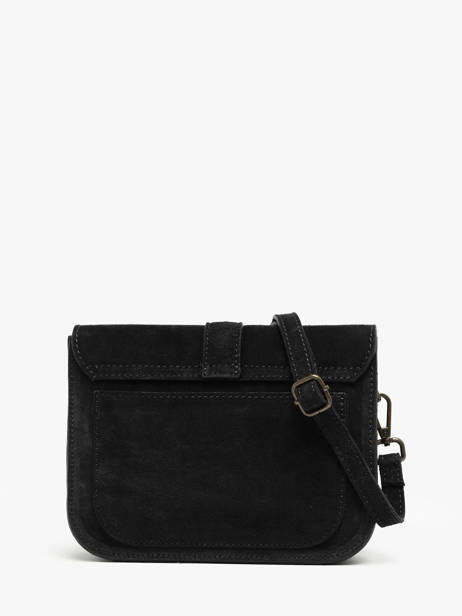 Cross Body Tas Velvet Leder Milano Zwart velvet VE25063 ander zicht 3