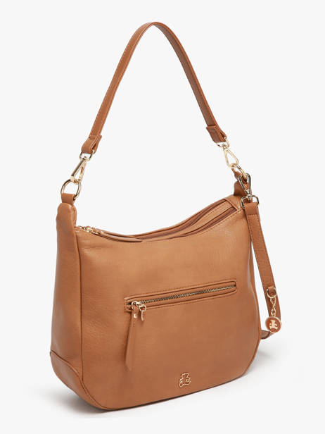 Schoudertas Zip Lulu castagnette Bruin zip ZAHED ander zicht 1