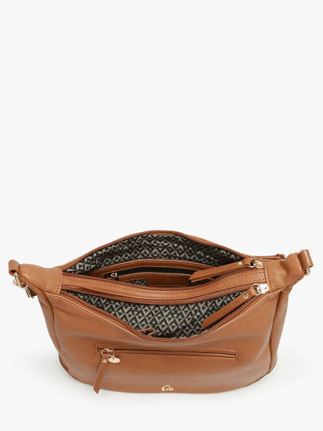 Schoudertas Zip Lulu castagnette Bruin zip ZAHED ander zicht 2