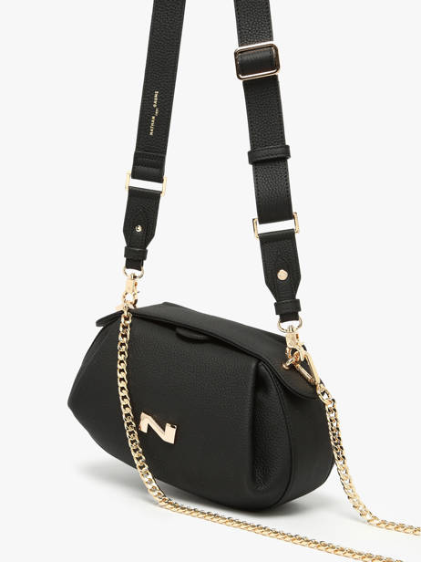 Cross Body Tas Nymphea Leder Nathan baume Zwart nymphea 2 ander zicht 2