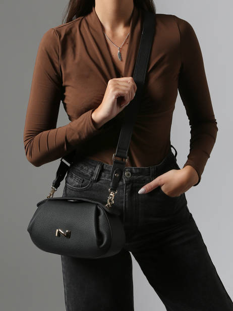 Cross Body Tas Nymphea Leder Nathan baume Zwart nymphea 2 ander zicht 1