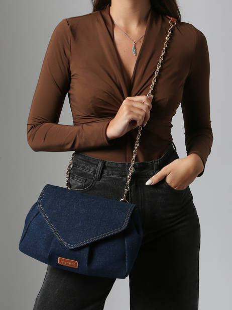 Cross Body Tas Le Suzon M Denim Brut Paul marius Blauw denim brut SUZM2DEB ander zicht 1