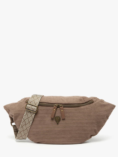 Heuptasje Le voyage en panier Bruin velours AHP244