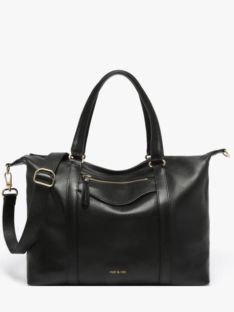 Schoudertas Vintage Leder Nat et nin Zwart vintage THYLANE